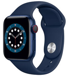 Apple Watch Series 6 GPS + Cellular, 40mm modrá , hliníkové puzdro so športovým remienkom ľadová modrá - štandardná veľkosť