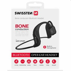 Swissten Bluetooth Earbuds bone conduction, black - OPENBOX (Rozbalený tovar s plnou zárukou)
