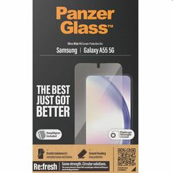 Ochranné sklo PanzerGlass Re:fresh UWF s aplikátorom pre Samsung Galaxy A55 5G, čierne | mp3.sk