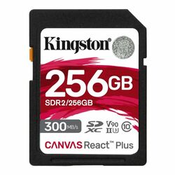 Kingston Canvas React Plus 256 GB SDXC UHS-II U3 V90, R300, W260