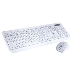 Bezdrôtový set klávesnice a myši C-TECH WLKMC-01, CZ/SK rozloženie, biely