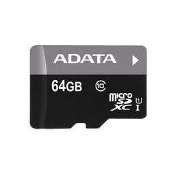 A-Data Micro SDXC Premier 64 GB, SD adaptér, UHS-I, Class 10, rýchlosť 30 MB/s
