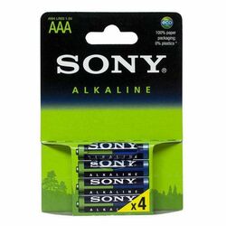 Alkalická mikrotužková batéria AAA(LR3), SONY AM4LB4D Eco Blue, 4 kusy