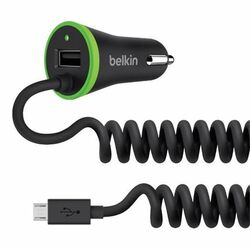 Autonabíjačka Belkin BoostUp 3.4A + krútený kábel s MicroUSB konektorom