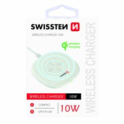 Bezdrôtová nabíjačka Swissten 10 W, biela | mp3.sk