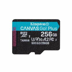 Kingston Canvas Go Plus Micro SDXC 256 GB, UHS-I U3 A2, Class 10 - rýchlosť 170/90 MB/s