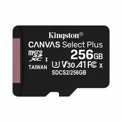 Kingston Canvas SeIect Plus Micro SDXC 256 GB, UHS-I A1, Class 10 - rýchlosť 100/85 MB/s