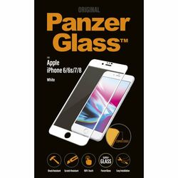 Ochranné temperované sklo PanzerGlass Curved Edges pre Apple iPhone 6/ 6S/ 7/ 8, biele