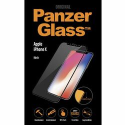 Ochranné temperované sklo PanzerGlass PREMIUM pre Apple iPhone X/Xs, čierne