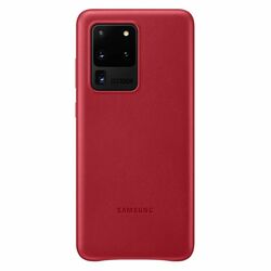 Zadný kryt Leather Cover pre Samsung Galaxy S20 Ultra, červená