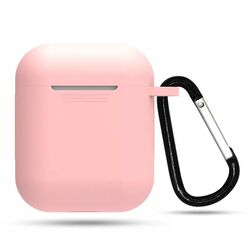 Ružový silikónový obal s karabinkou pre Apple AirPods MMEF2ZM/A foto