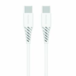Dátový kábel Swissten USB-C / USB-C 1,5 M a s podporou Power Delivery 5A, 100 W, biely
