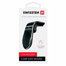 Swissten magnetický držiak do ventilácie auta S-Grip easy mount, čierny foto